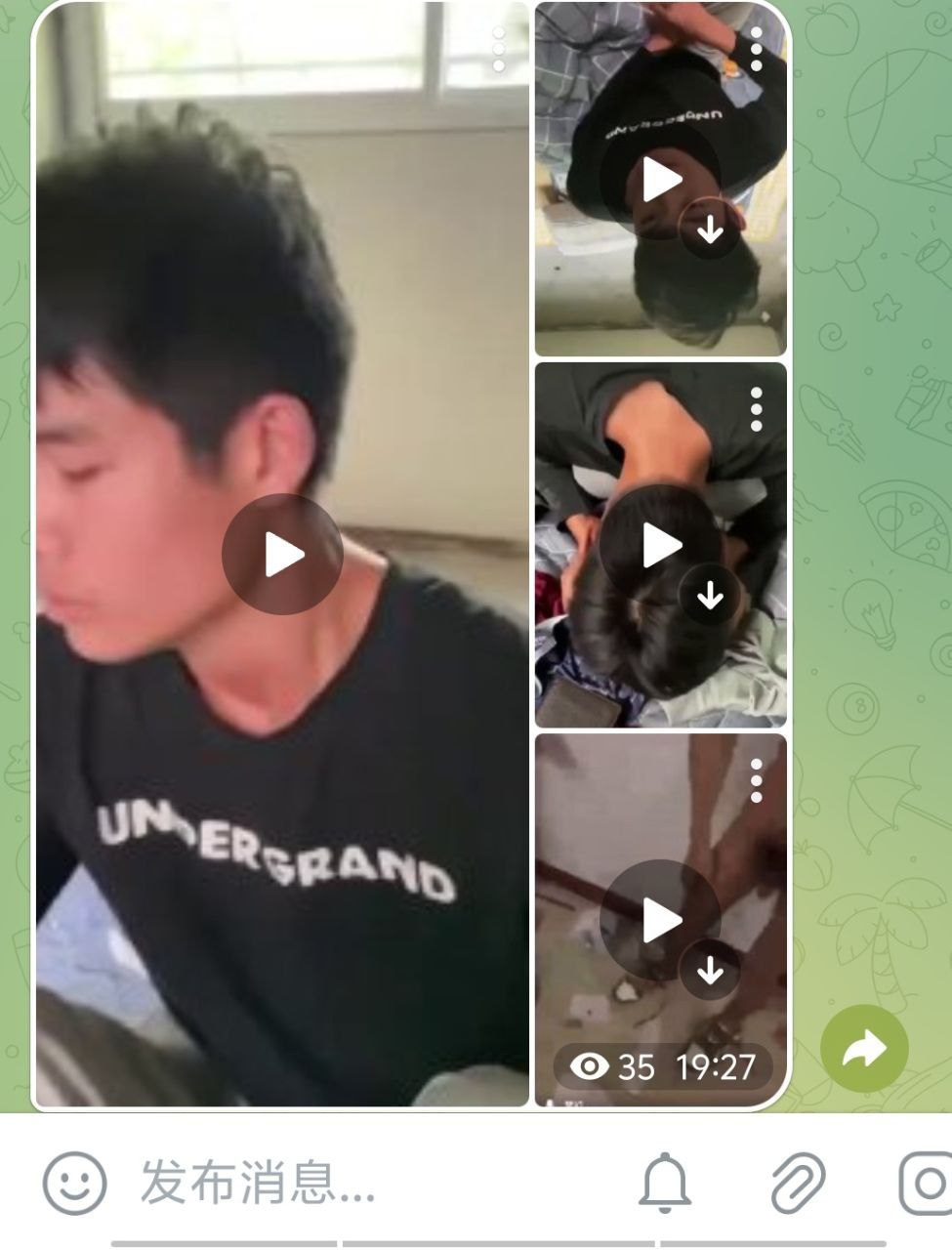 【缅北猪仔】刚送到园区猪仔，先被暴打后，然后强迫其直播赚钱，有大哥要求其吃鸟，不做就会被暴打🙈